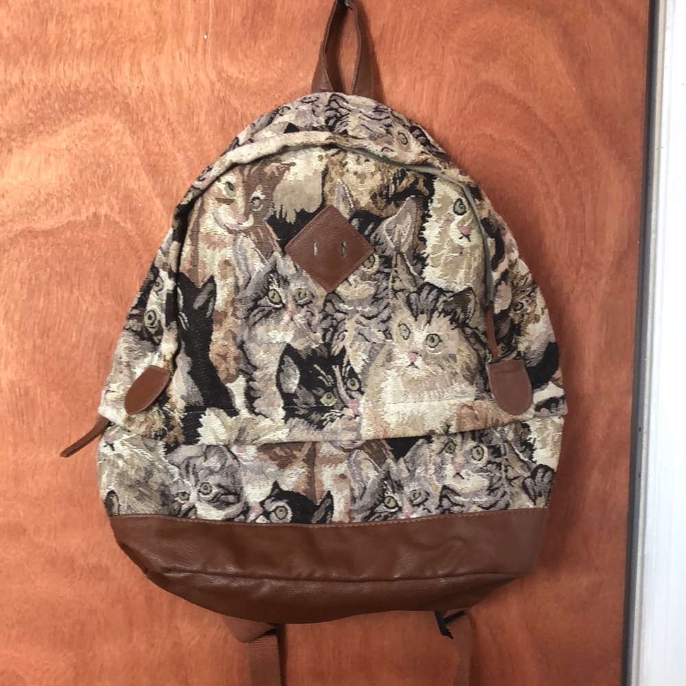Urban Outfitters Mini Backpack (Cat Patterned)